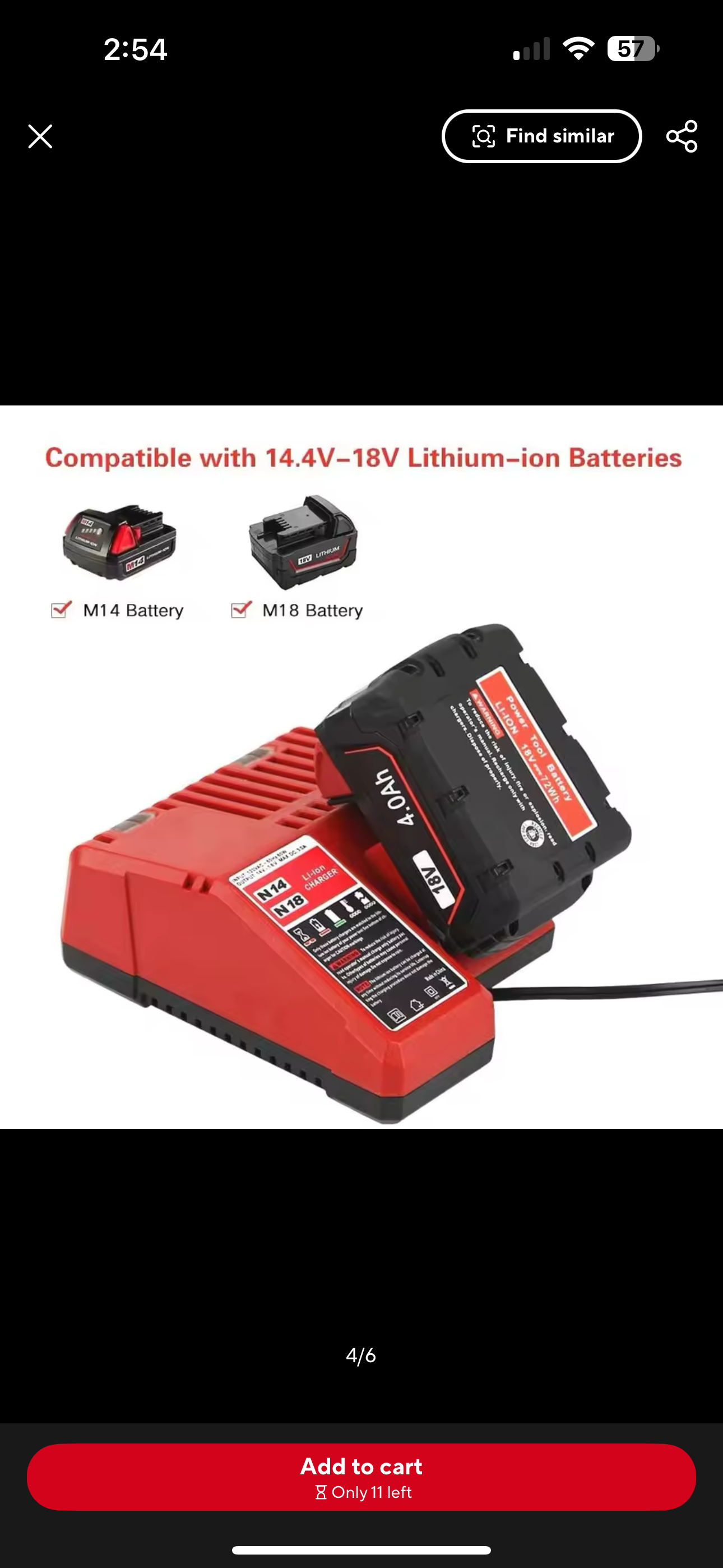 Li-ion Battery Charger 110-240V Fast Lithium Battery Charger for Milwaukee M18 48-11-1815 48-11-1828 48-11-