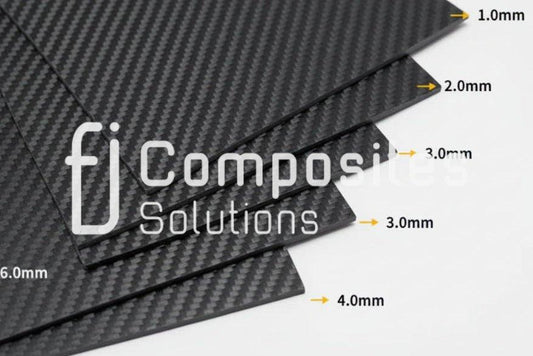 3k Carbon Fiber with a diagonal pattern Plate, sheets