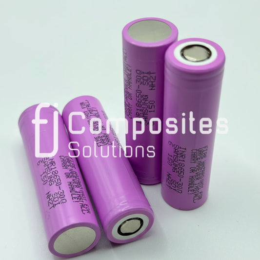 2x cells Genuine Samsung INR18650-30Q Li-ion Battery, 3000mAh, 3.7v