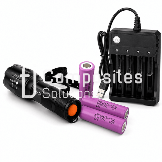 2x Samsung INR 18650-30Q, Capacity 3000mAh+with Multi-Slot USB- Battery Charger + zoomable flashlight .