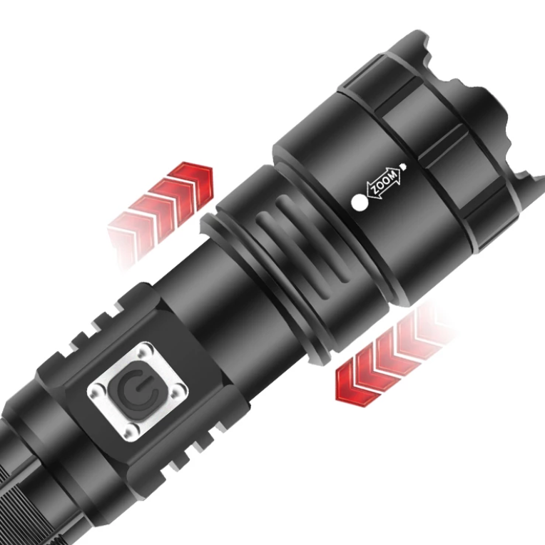 COMBO 21700 li-ion tactical USB-C aluminum case Flashlight + 2x Li-ion Samsung INR 21700-40T