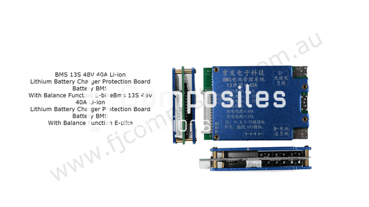 BMS 13s, 48v, 40 amp Li ion, Lithum Battrery protection board