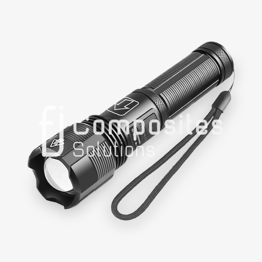Rechargeable USB LED Zoomable Flashlight, 3000 lumens, including 1x Li-ion 18650 Battery