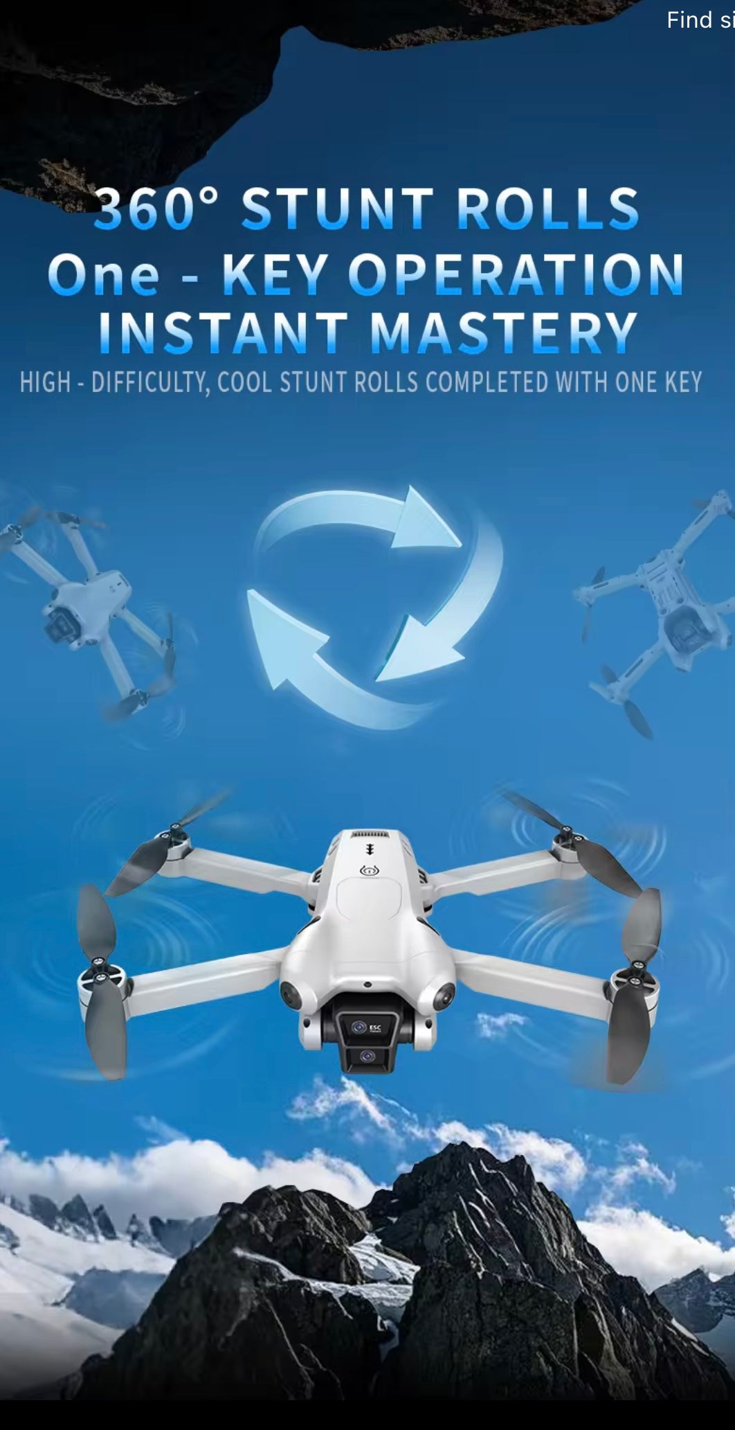 2.4GHZ WiFi foldable quadcopter drone with camera follow me obstacle Avoidance
