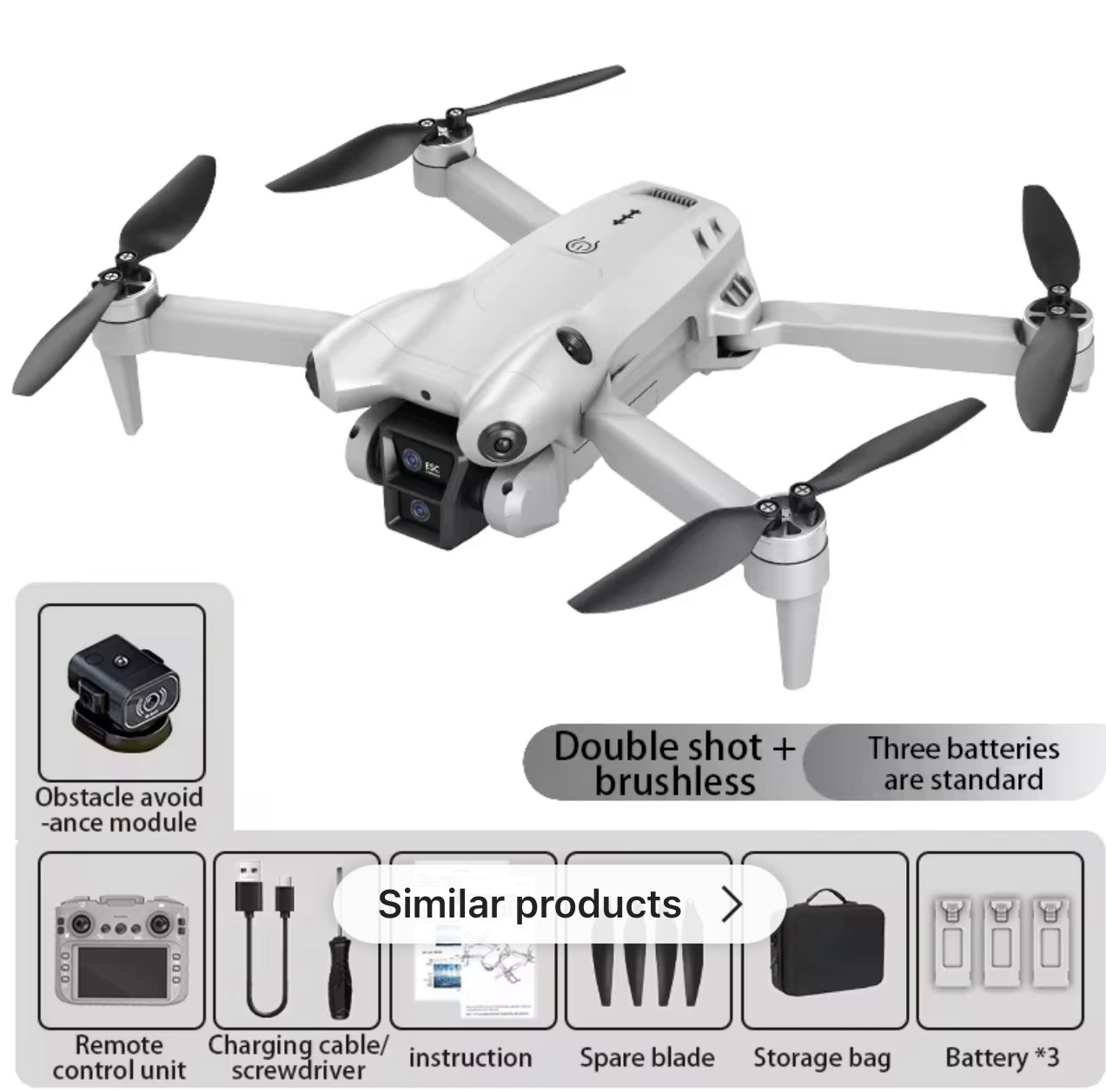 2.4GHZ WiFi foldable quadcopter drone with camera follow me obstacle Avoidance